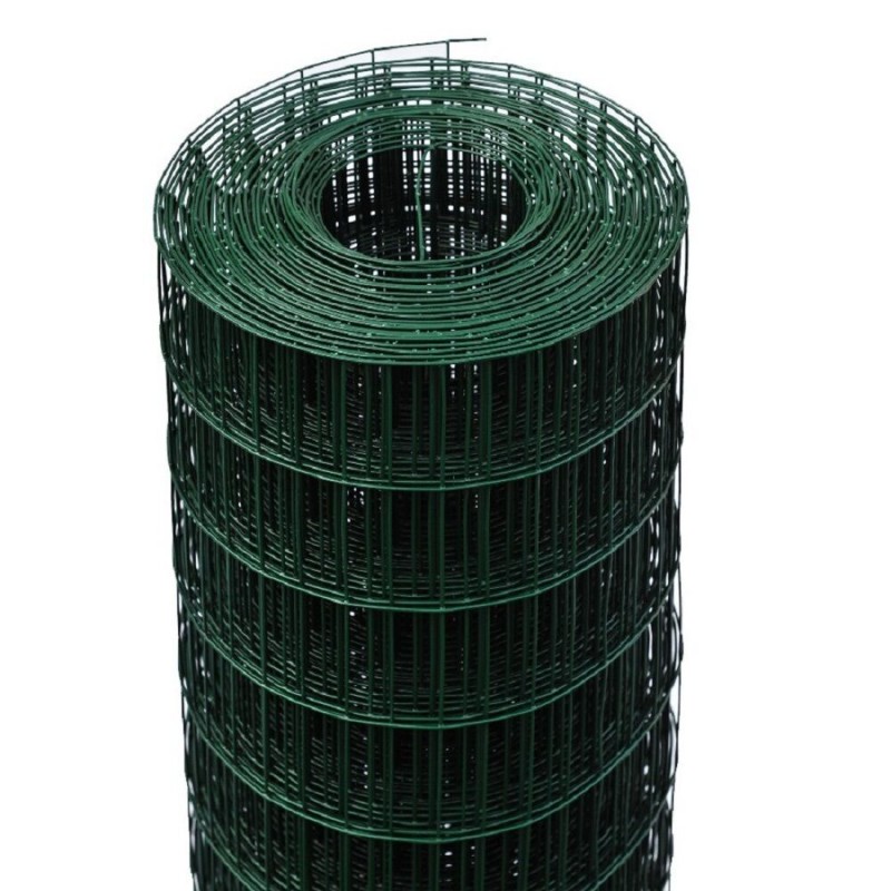 25mt. Rotolo rete metallica zincata plastificata verde