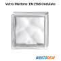 VETROMATTONE ONDULATO CHIARO trasparente 19x19x8 cm MATTONE VETRO